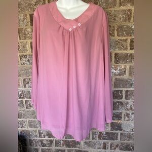 NWT Miusey XL Cozy pink salmon A-Line Tunic Top